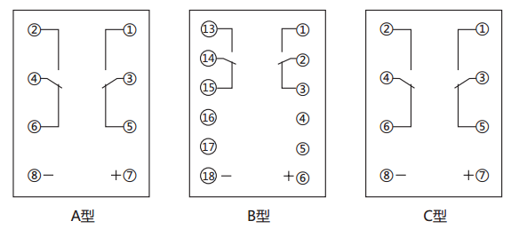 JCDY-2/C直流電壓繼電器內(nèi)部接線(xiàn)及外引接線(xiàn)圖 JCDY-2/C直流電壓繼電器內(nèi)部接線(xiàn)及外引接線(xiàn)圖