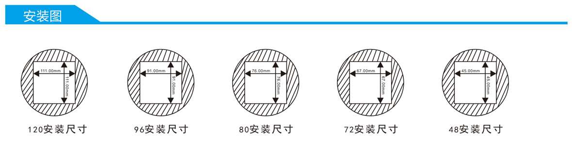 三相數(shù)顯交流電壓表SJ194U-2K4產(chǎn)品尺寸 三相數(shù)顯交流電壓表SJ194U-2K4產(chǎn)品尺寸